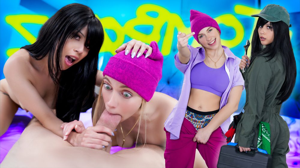 Penelope Reed, Khloe Kapri – The Mechanic Gals’ Nipple Kink