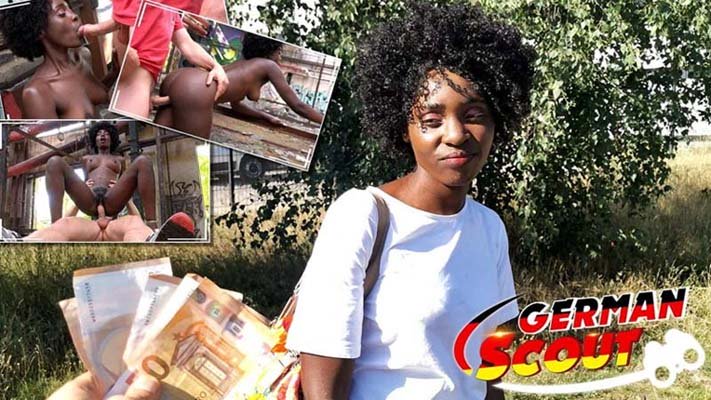 Ebony MILF Zaawaadi Public Pickup Sex for Cash