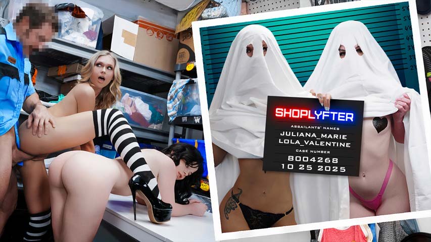 Juliana Marie, Lola Valentine – Their Ghost Sheets Won’t Hide Their Tits Much Longer